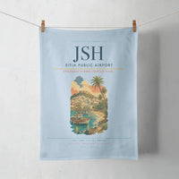 Thumbnail for Sitia Public Airport (JSH) design on light blue towel