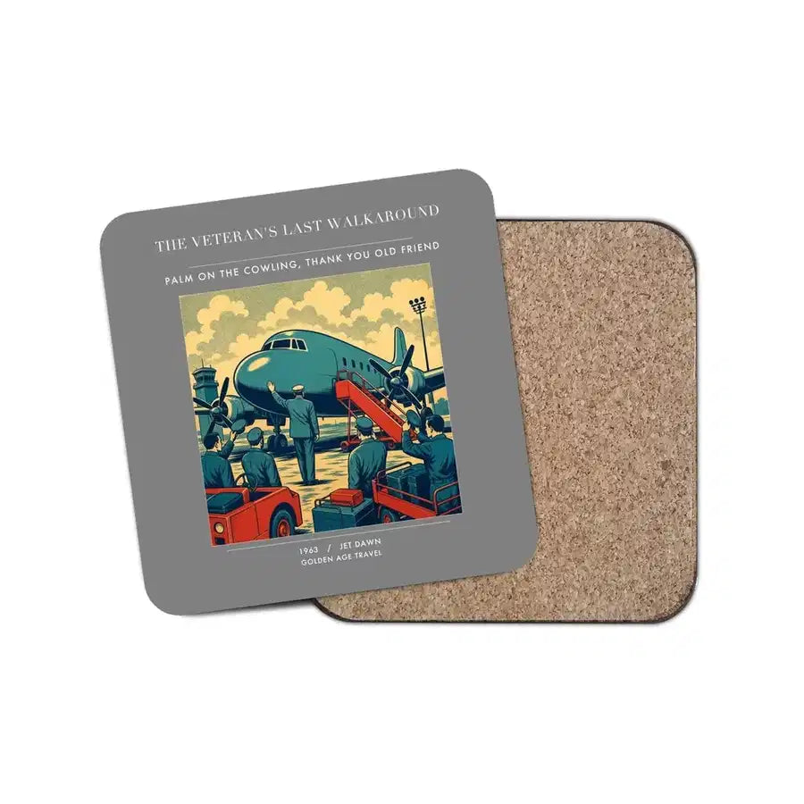 The Veteran's Last Walkaround - Designed Coasters design on gray 1-piece