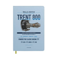 Thumbnail for TRENT 800 design on light blue notebook