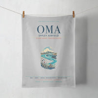 Thumbnail for Omaha Eppley Airfield (OMA) design on light gray towel