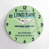 Thumbnail for Cessna Citation Longitude design on light green no frame wall clock