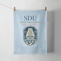 Thumbnail for Santos Dumont Airport (SDU) design on light blue towel