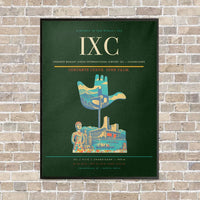 Thumbnail for Shaheed Bhagat Singh International Airport IXC — Chandigarh vertical canvas print - framed - dark green background