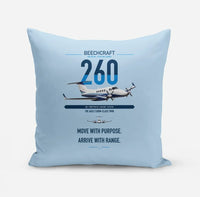 Thumbnail for Beechcraft King Air 260 design on light blue pillow