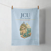 Thumbnail for Ceuta Heliport (JCU) design on light blue towel