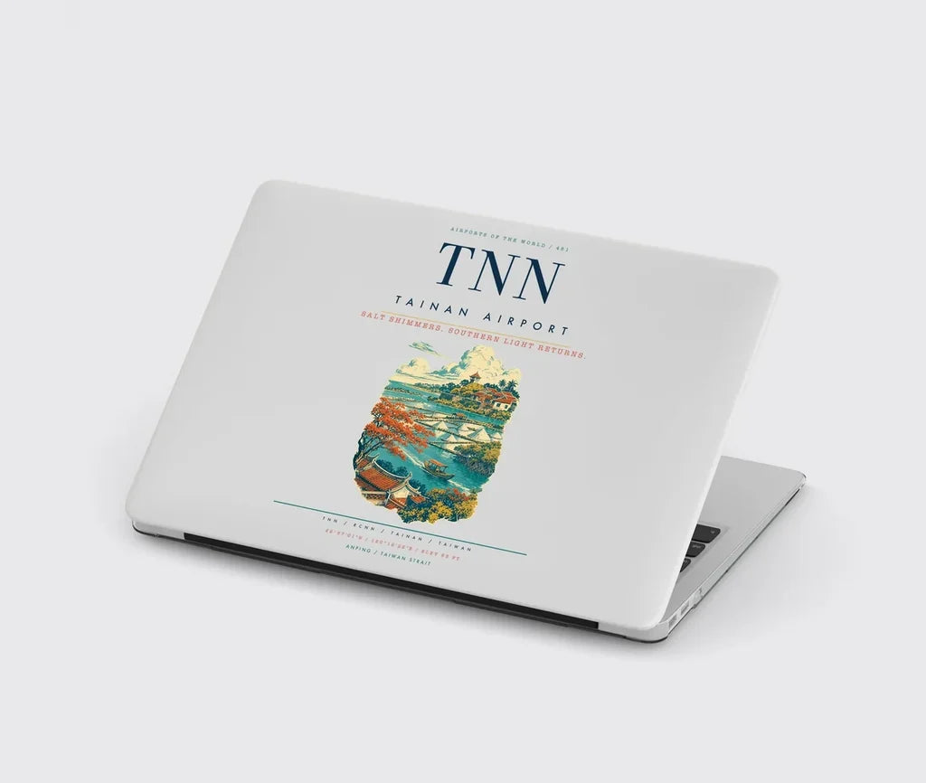 Tainan Airport (TNN) design on light gray MacBook case