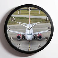 Thumbnail for Face to Face with Boeing 737 aviation design on premium wood and metal wall clock.
