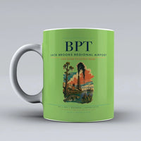 Thumbnail for Jack Brooks Regional Airport (BPT) airport code design on light green ceramic mug