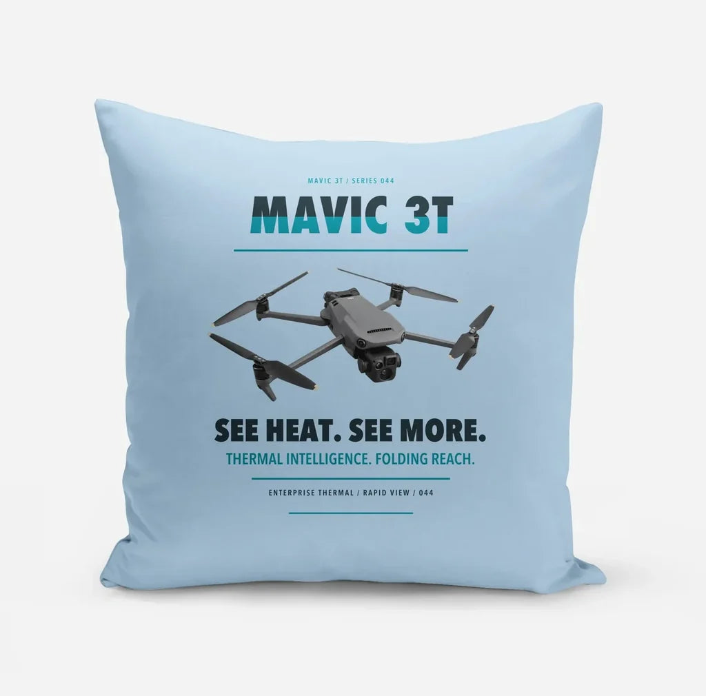 DJI Mavic 3 Thermal design on light blue pillow