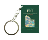 Thumbnail for Nîmes-Alès-Camargue-Cévennes Airport (FNI) design on dark green key chain