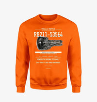 Thumbnail for RB211-535E4 design on orange sweatshirt