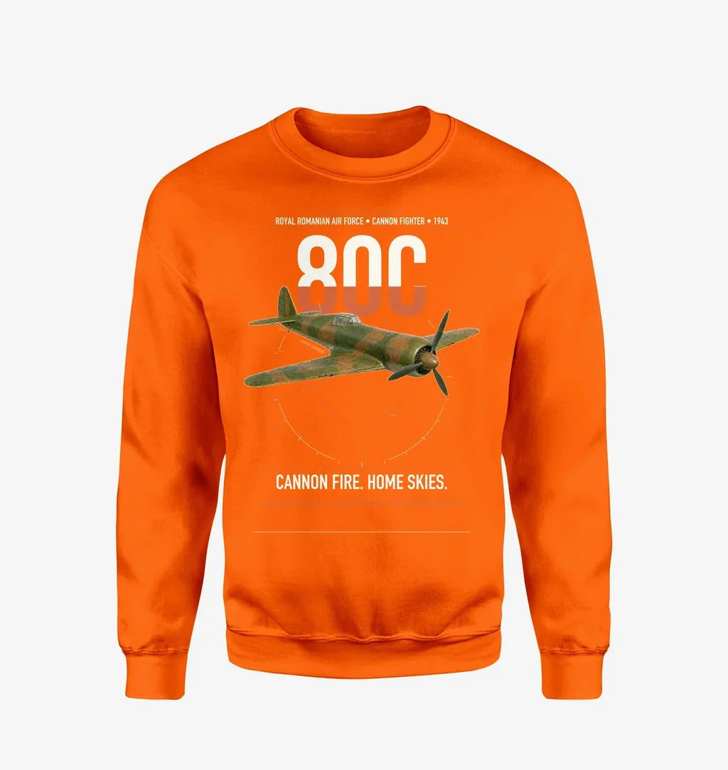 IAR 80C design on orange sweatshirt