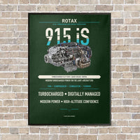 Thumbnail for 915 iS vertical canvas print - framed - dark green background