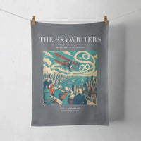 Thumbnail for VINTAGE G4036 - The Skywriters - Designed Towels design on gray