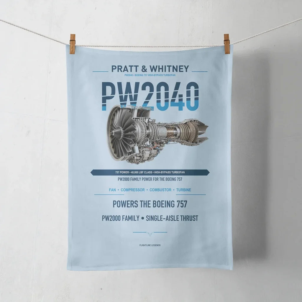 PW2040 design on light blue towel
