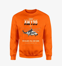 Thumbnail for Leonardo AW139 design on orange sweatshirt