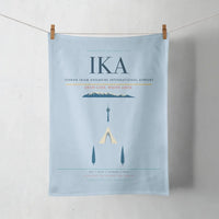 Thumbnail for Tehran Imam Khomeini International Airport (IKA) design on light blue towel