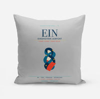 Thumbnail for Eindhoven Airport (EIN) design on light gray pillow