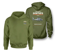 Thumbnail for Airbus Helicopters AS565 MBe Panther design on green army double-side hoodie, double-side print