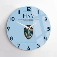 Thumbnail for Huntsville International Airport (HSV) design on light blue no frame wall clock