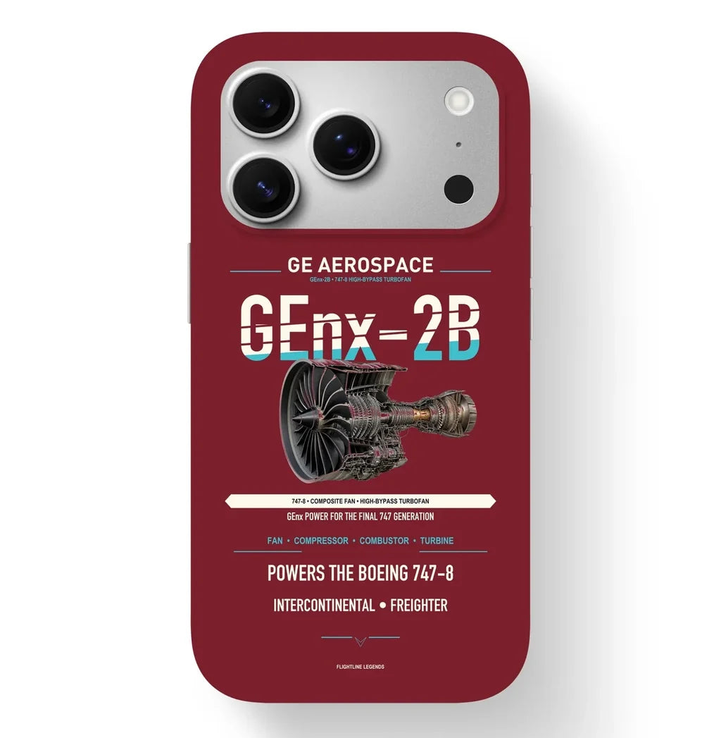 GEnx-2B Case design on dark red iphone case