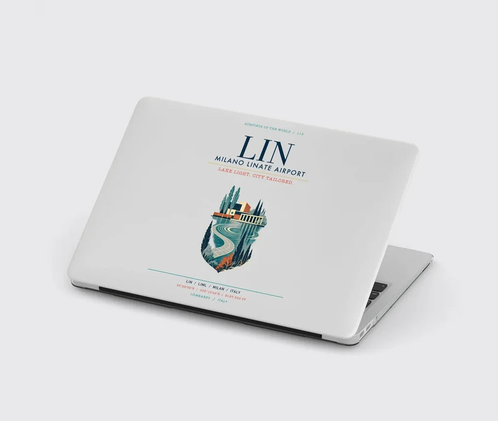 Milano Linate Airport (LIN) design on light gray MacBook case