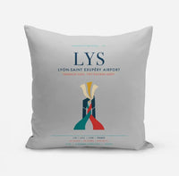 Thumbnail for Lyon-Saint Exupéry Airport (LYS) design on light gray pillow