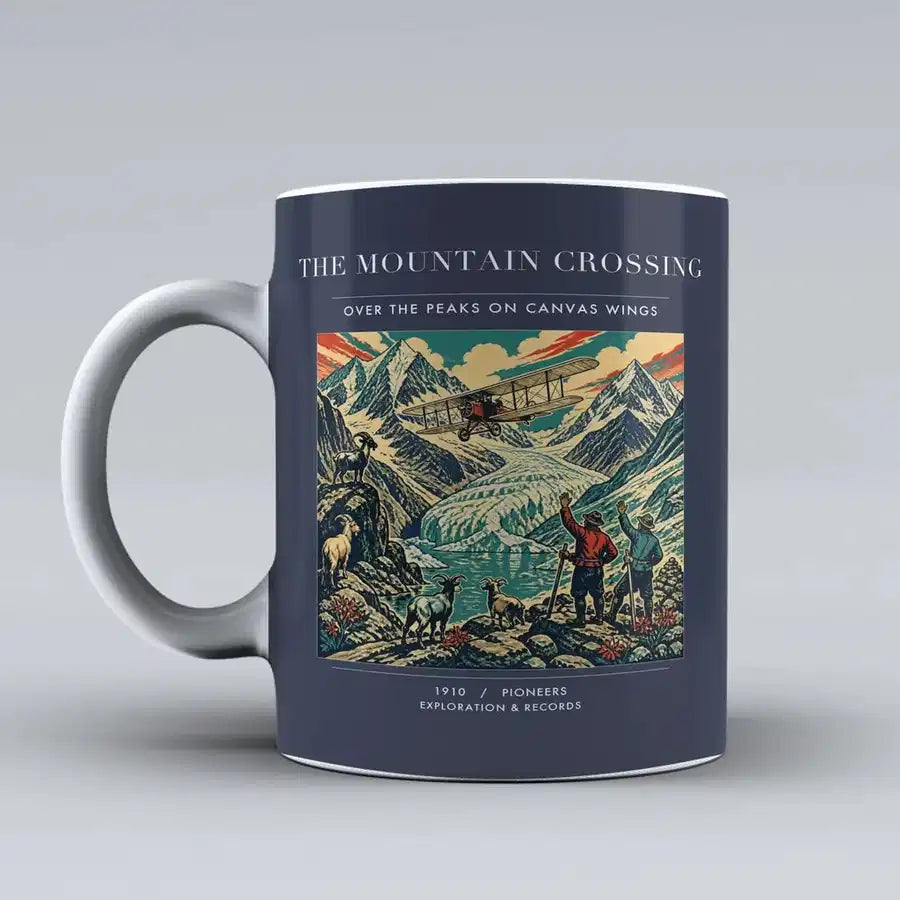 VINTAGE G4006 - The Mountain Crossing - Ceramic Mug design on darkblue