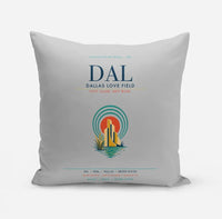 Thumbnail for Dallas Love Field (DAL) design on light gray pillow