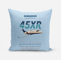 Thumbnail for Bombardier Learjet 45XR design on light blue pillow