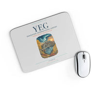 Thumbnail for Edmonton International Airport (YEG) design on light gray rectangle mouse pad