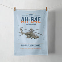 Thumbnail for Boeing AH-64E Apache Guardian design on light blue towel
