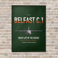 Thumbnail for Short Belfast C.1 vertical canvas print - framed - dark green background