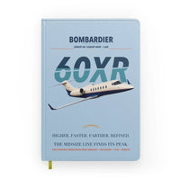 Thumbnail for Bombardier Learjet 60XR design on light blue notebook