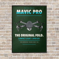 Thumbnail for DJI Mavic Pro vertical canvas print - framed - dark green background