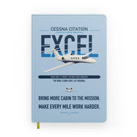 Thumbnail for Cessna Citation Excel design on light blue notebook