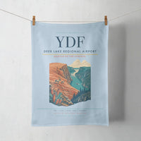 Thumbnail for Deer Lake Regional Airport (YDF) design on light blue towel