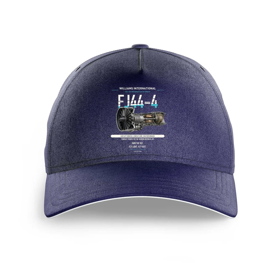 FJ44-4 design on dark blue printed hat