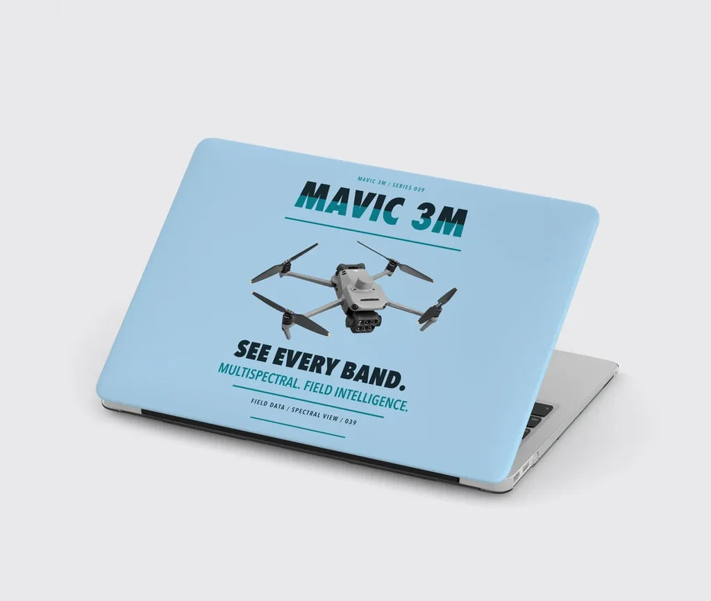 DJI Mavic 3 Multispectral design on light blue MacBook case