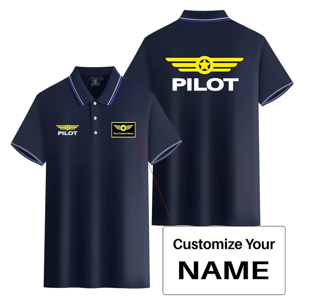 Customisable Pilot & Badge Polo Shirt - view 5
