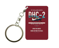 Thumbnail for DHC-2 Beaver Mk I design on dark red designed key chain, double-side print