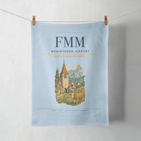 Thumbnail for Memmingen Airport (FMM) design on light blue towel