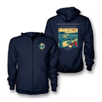 Thumbnail for VINTAGE G4178 - The Tailwheel School - Premium Zipped Hoodie design on navyblue