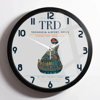 Thumbnail for Trondheim Airport Vrnes TRD Wall-Clock Framed - Light Gray