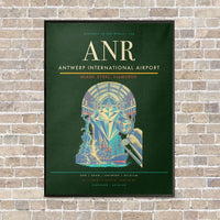 Thumbnail for Antwerp International Airport ANR - Canvas Framed - Dark Green