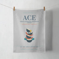 Thumbnail for César Manrique-Lanzarote Airport (ACE) design on light gray towel
