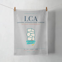 Thumbnail for Larnaka International Airport (LCA) design on light gray towel