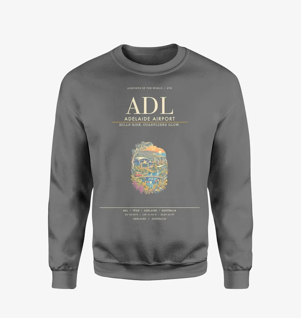 Adelaide Airport ADL Sweatshirt - Gray
