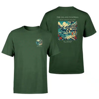 Thumbnail for VINTAGE G4154 - The Island Postbag - Double-Side T-Shirt design on darkgreen double side t shirt