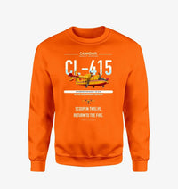 Thumbnail for Canadair CL-415 design on orange sweatshirt